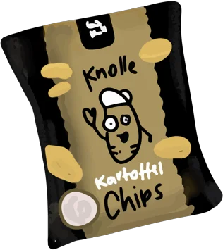 Icon mit Chips in braun